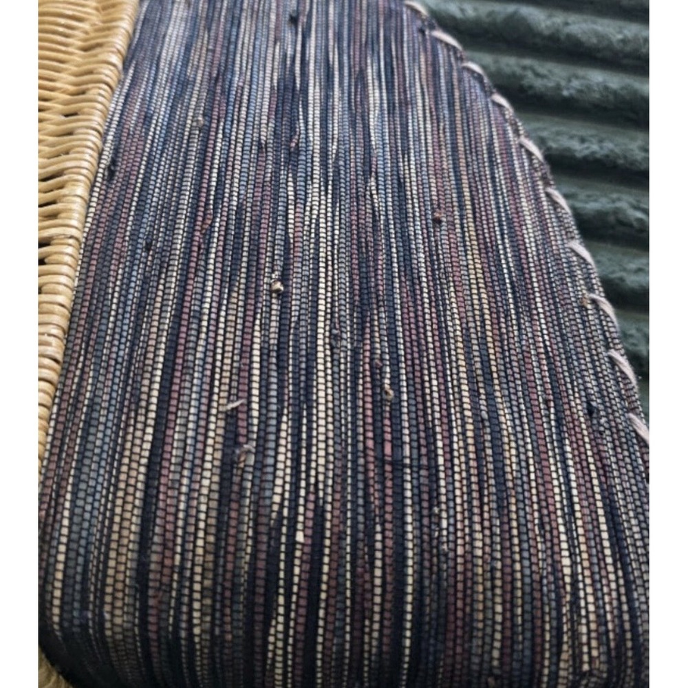 Vintage Wicker Handbag  features prominent bamboo handles - Picture 3 of 8